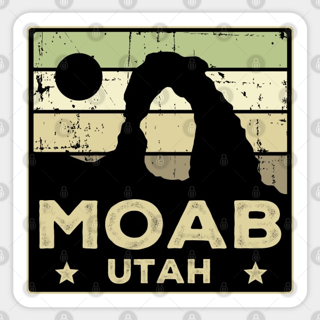 Moab Utah Retro Sticker by Zen Cosmos Official